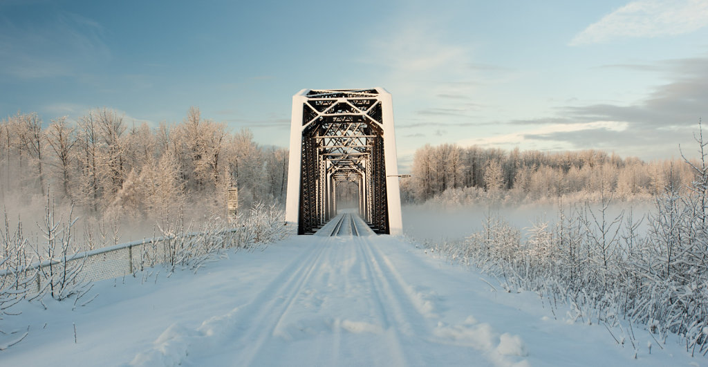 Bridge of the Alaskan Railway over Talkeetna River