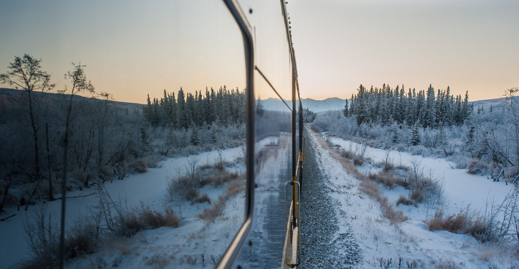 On the tracks between Fairbanks and Anchorage